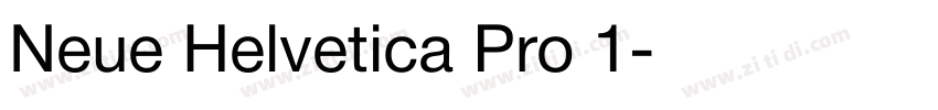 Neue Helvetica Pro 1字体转换